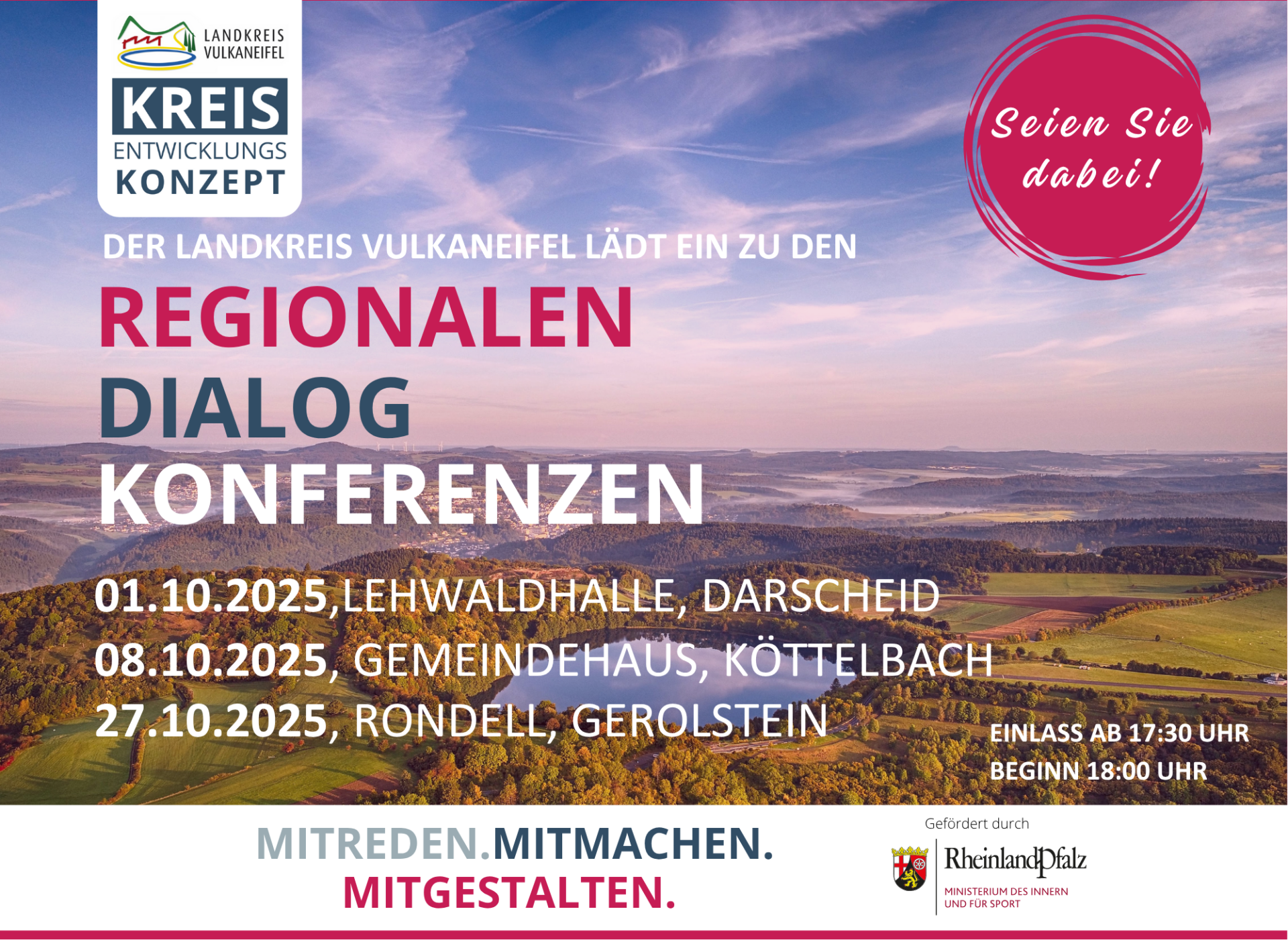 Plakat Einladung Regionale Dialogkonferenzen