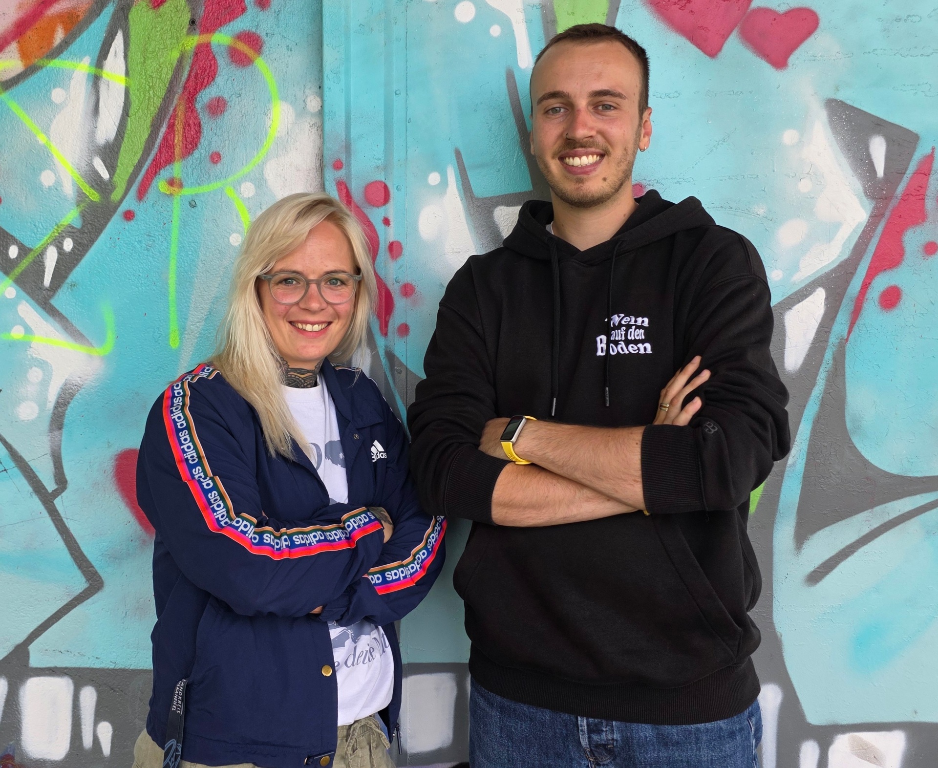 v. l. n. r.: Liesa Koch und Jonas Klein - das Streetwork-Team im Landkreis Vulkaneifel.