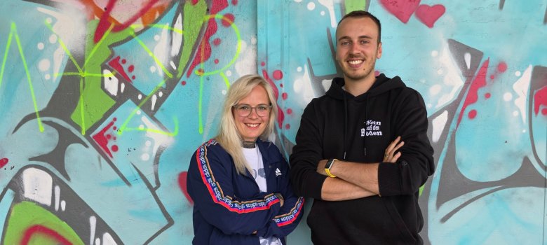 Liesa Koch und Jonas Klein - das Streetwork-Team im Landkreis Vulkaneifel.